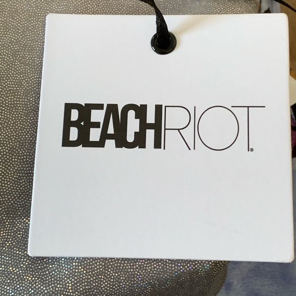 Beachriot Georgia silver sport bra New with Tag size M - Picture 7 of 13